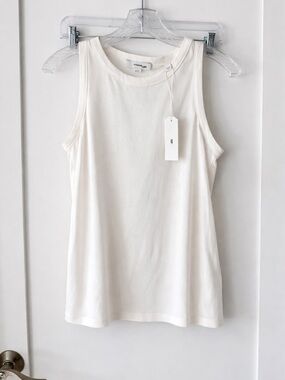 Vince Ivory Crewneck Tank Top